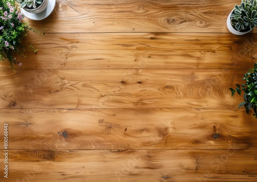 oak worktop table in top down view, realistic and natural