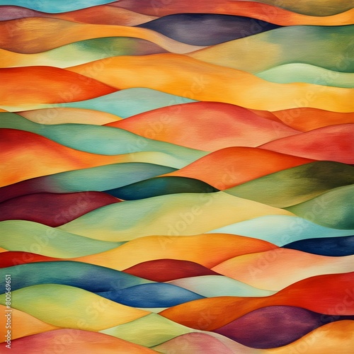 Colorful Paper Cutout Pattern