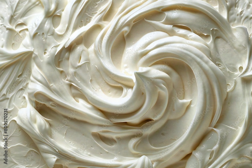 Closeup of dairy food - yogurt, milk, cream - background Closeup of dairy food - yogurt, milk, cream - background