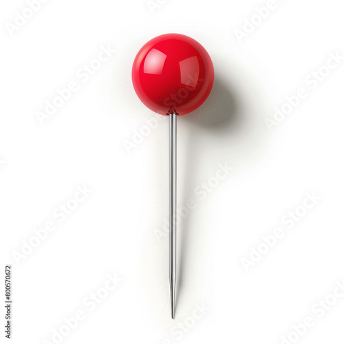 red pin isolated on white