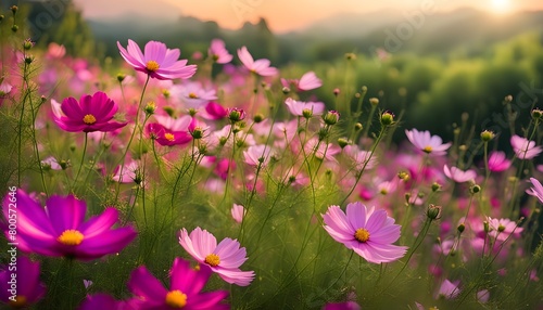 Spring wild meadow clover flowers, violet and golden colors, macro, soft focus. Flowers in the sun glow with beautiful bokeh, copy space. Floral romantic magic artistic image spring nature, stock 