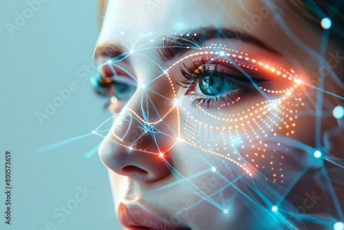 Artificial Intelligence in Beauty Care with AI Generated Background