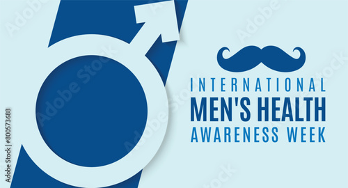National Men’s Health Awareness Week, Template for background, banner, card, poster