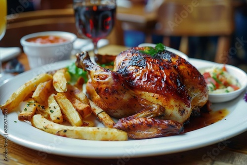 Baked Chicken Dinner with Meaty Fries for Christmas