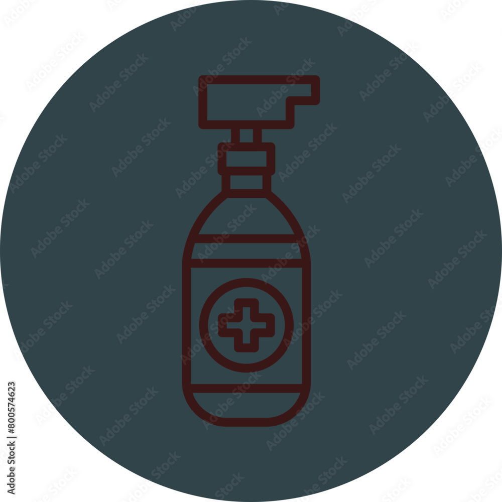 Antiseptic Grey Red Line Circle Icon Line Circle Icon Antiseptic Grey Red Line Circle Icon Line Circle Icon