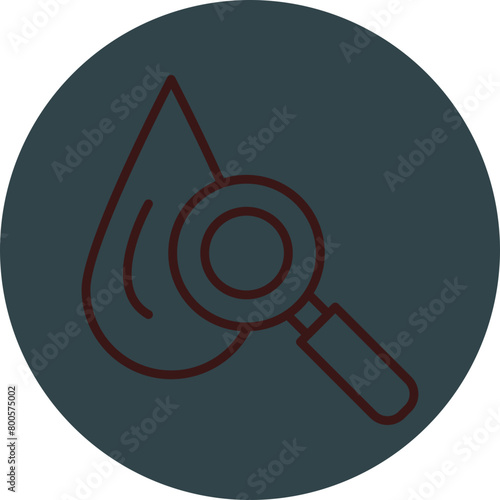 Hematology Grey Red Line Circle Icon Line Circle Icon