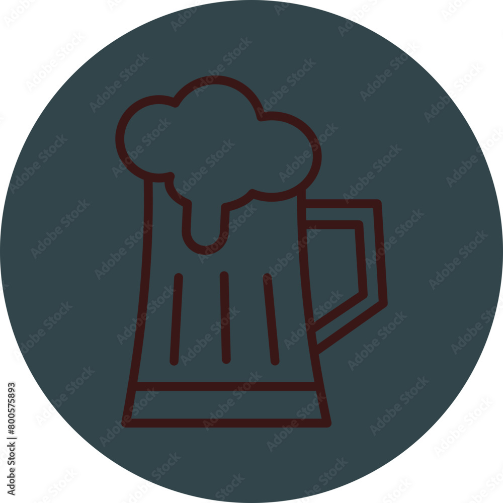 Beer Grey Red Line Circle Icon Line Circle Icon Beer Grey Red Line Circle Icon Line Circle Icon