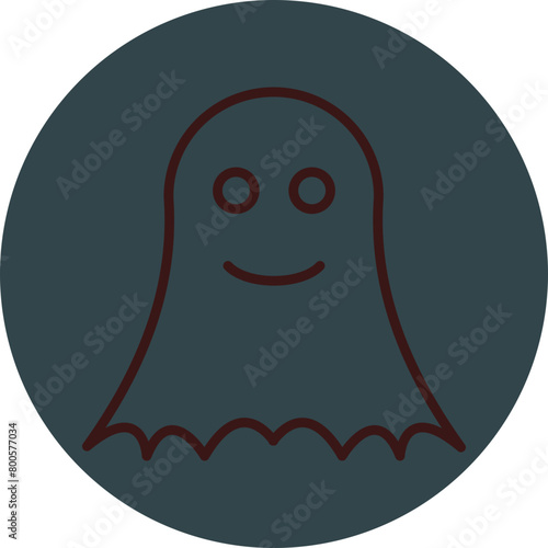 Ghost Grey Red Line Circle Icon Line Circle Icon