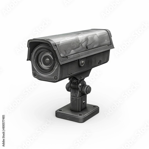 a security camera on a stand on a white background