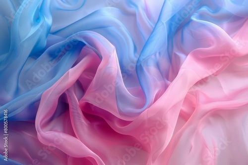 flowing pink and blue fabric silk waving in the wind abstract backgrounds