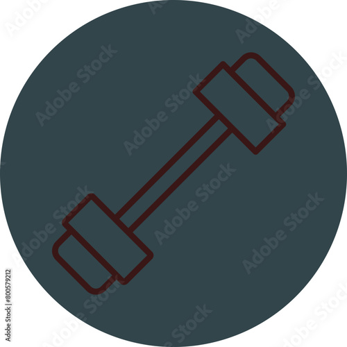 Crossfit Grey Red Line Circle Icon Line Circle Icon