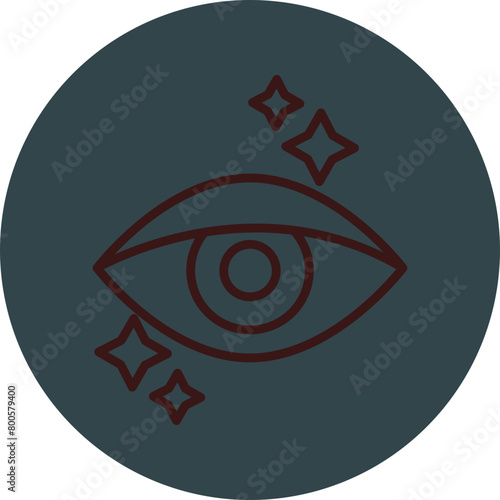 Ophthalmologist Grey Red Line Circle Icon Line Circle Icon