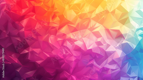 Colorful low-poly art background with triangular geometrical shapes