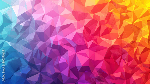 Colorful low-poly art background with triangular geometrical shapes