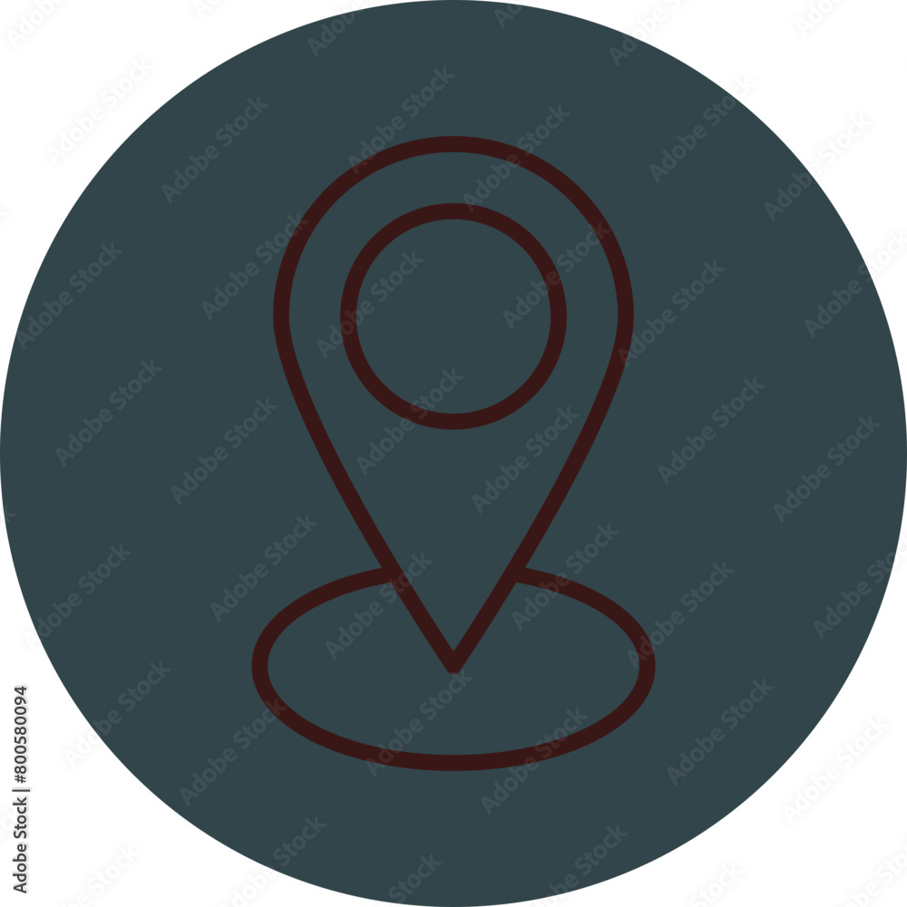 Location Grey Red Line Circle Icon Line Circle Icon Location Grey Red Line Circle Icon Line Circle Icon