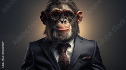 monkey in suit.