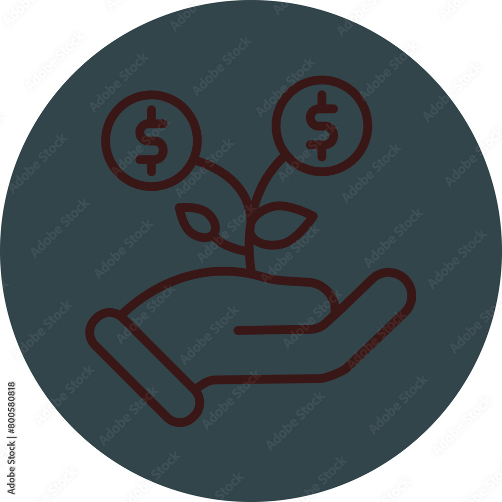 Investment Management Grey Red Line Circle Icon Line Circle Icon Investment Management Grey Red Line Circle Icon Line Circle Icon
