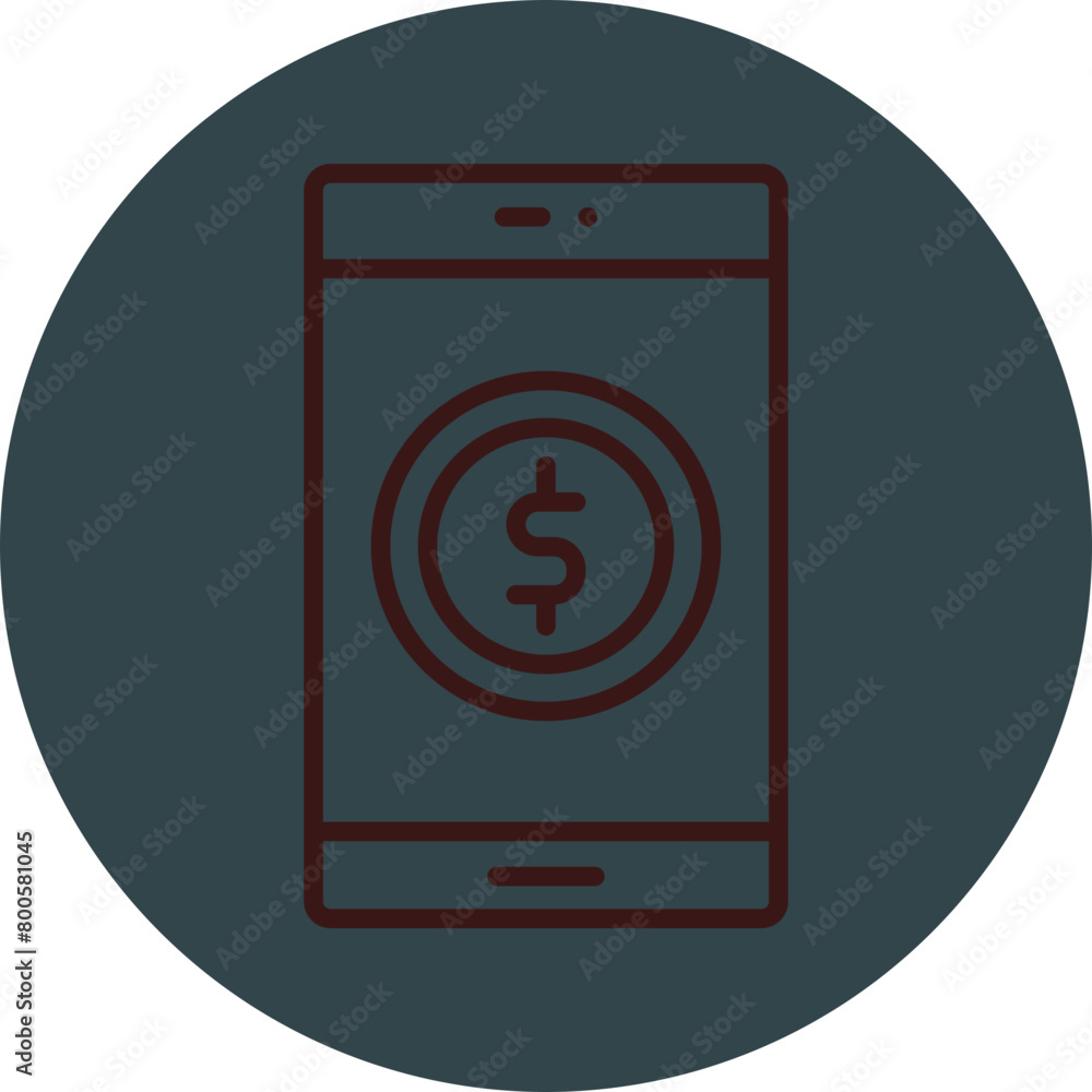 Mobile Payment Grey Red Line Circle Icon Line Circle Icon Mobile Payment Grey Red Line Circle Icon Line Circle Icon