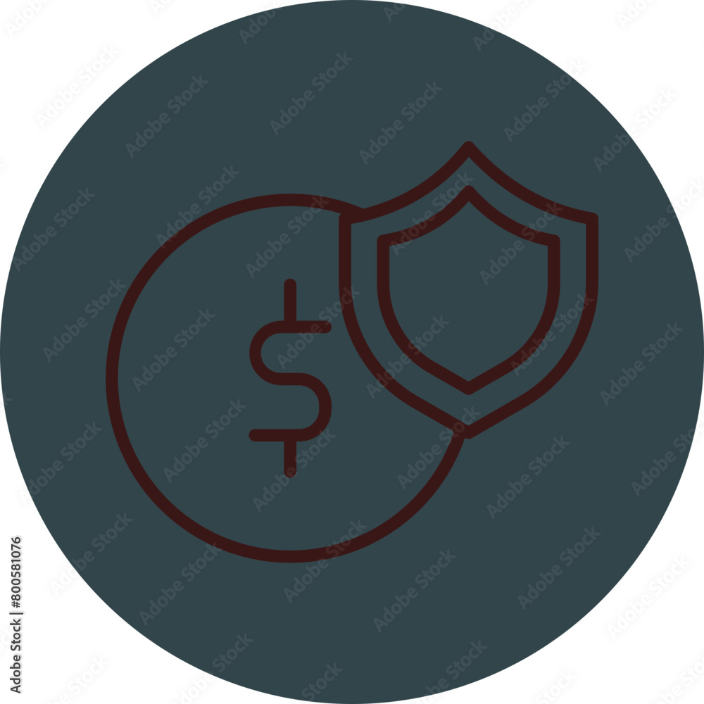 Shield Grey Red Line Circle Icon Line Circle Icon Shield Grey Red Line Circle Icon Line Circle Icon