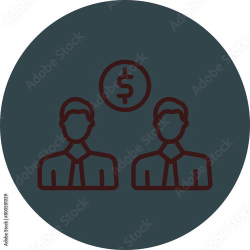 Discussion Grey Red Line Circle Icon Line Circle Icon