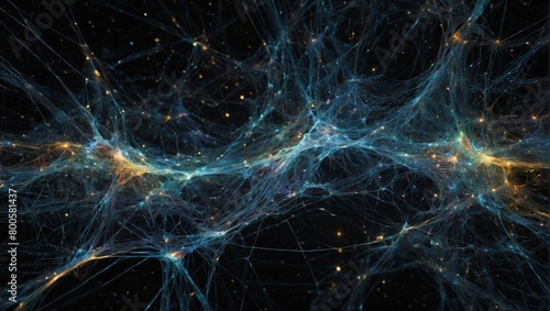 The Cosmic Web: A Visual Representation of Interconnected Computer Network and System Diagram