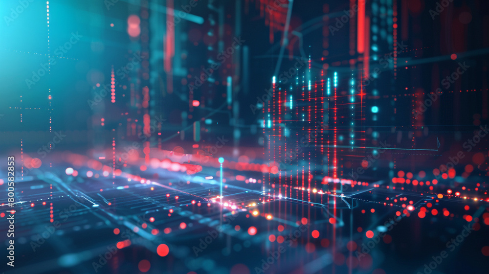 Abstract Business Finance Graphic: Blue Color Tone with Digital Elements on Futuristic Screenshot Background Abstract Business Finance Graphic: Blue Color Tone with Digital Elements on Futuristic Screenshot Background