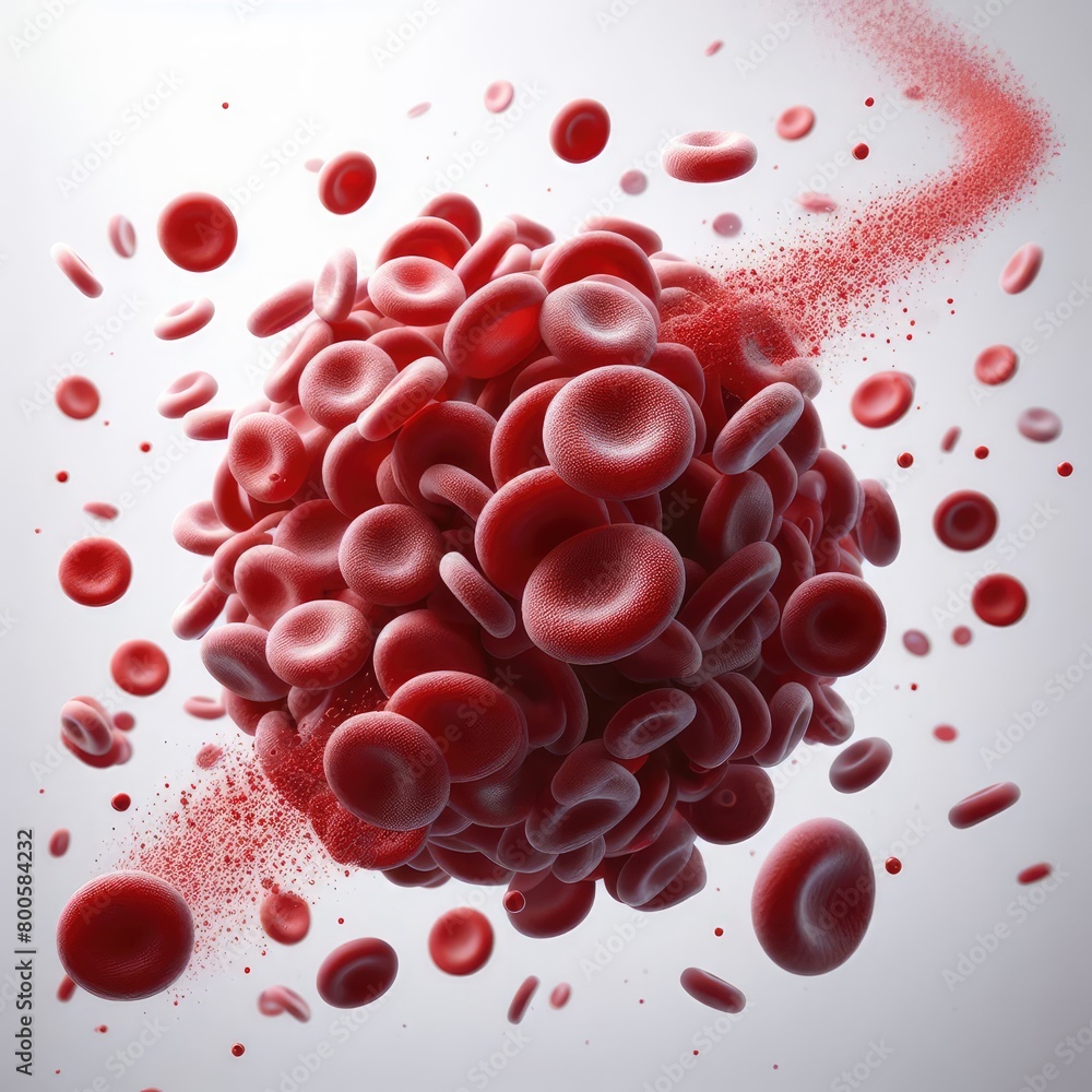 Erythrocytes blood cell wave Human blood globulins isolated on a white background Erythrocytes blood cell wave Human blood globulins isolated on a white background