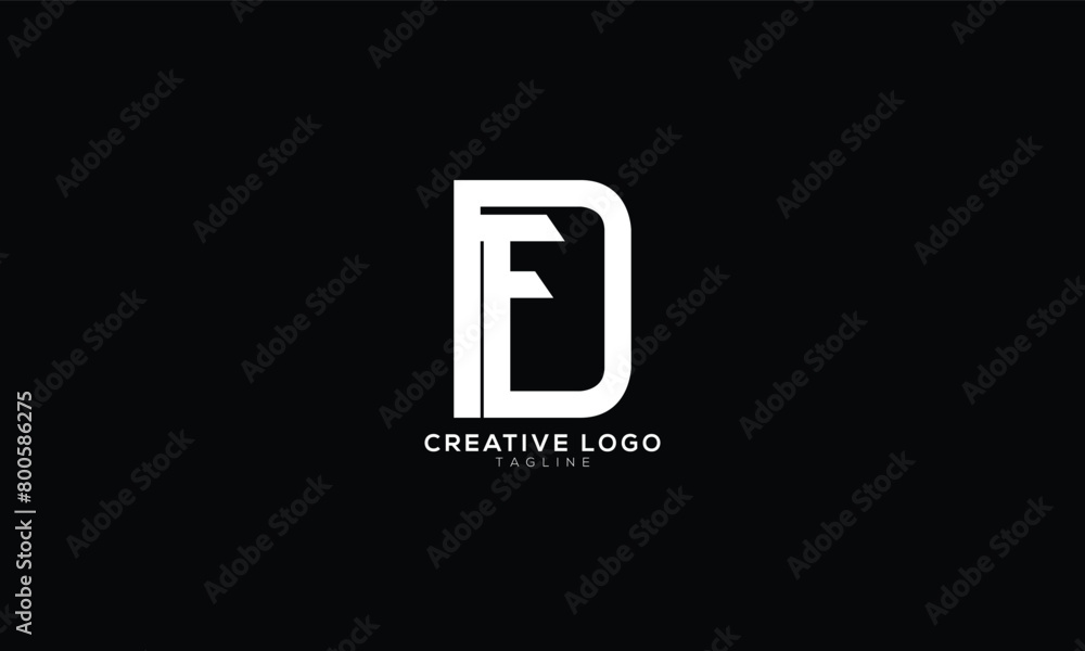 DF FD Abstract initial monogram letter alphabet logo design DF FD Abstract initial monogram letter alphabet logo design