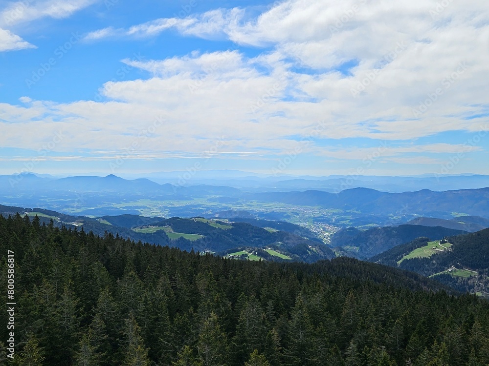 mountains and clouds