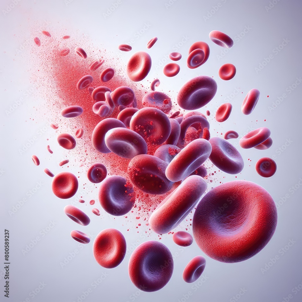 Erythrocytes blood cell wave Human blood globulins isolated on a white background Erythrocytes blood cell wave Human blood globulins isolated on a white background