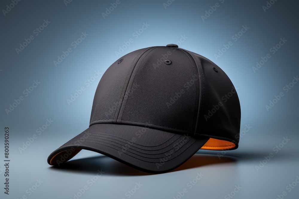 a image product photograph of a blank cap, meticulously styled and photographed against a vibrant and contrasting backdrop a image product photograph of a blank cap, meticulously styled and photographed against a vibrant and contrasting backdrop