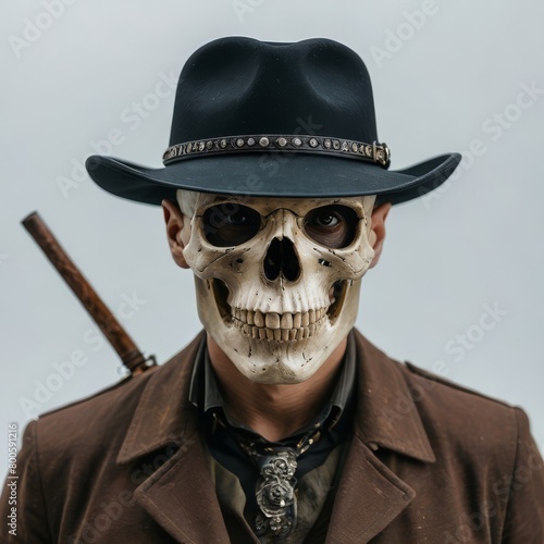 skull and crossbones on hat