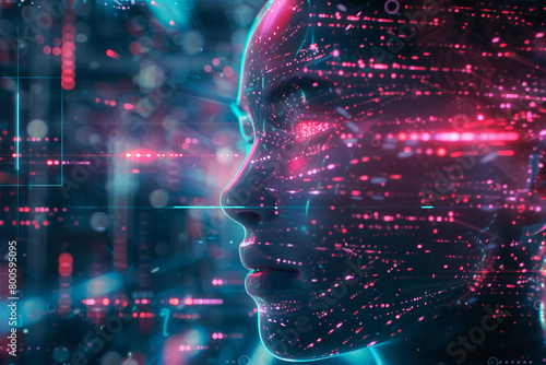 Wallpaper Mural Abstract concept art of AI in strategic business organization emphasizing datadriven infrastructure   Torontodigital.ca