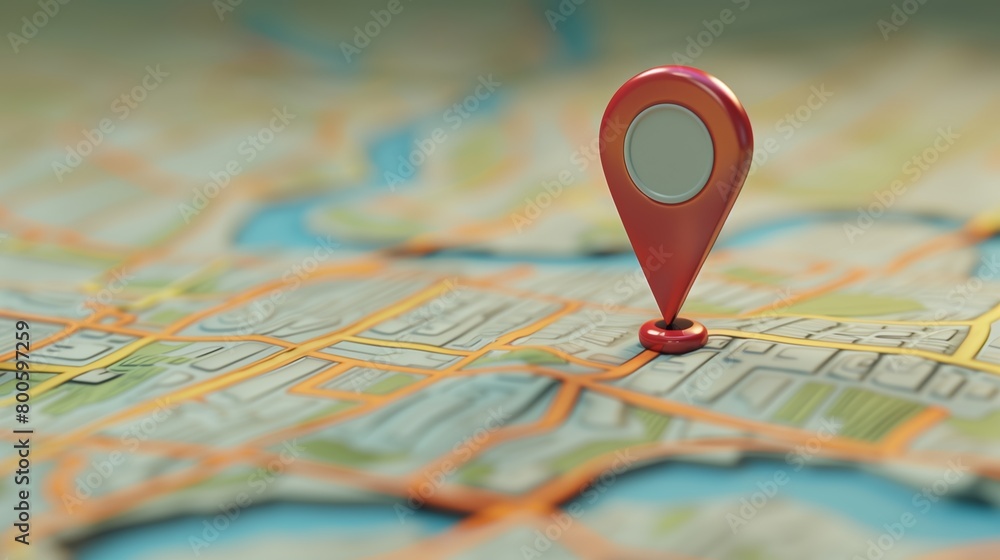 GPS, Pin, Navigator Sign on paper map GPS, Pin, Navigator Sign on paper map