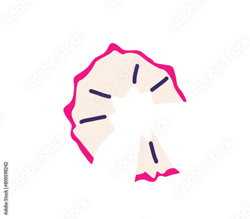 Pink shavings pencil vector illustration isolated on white background