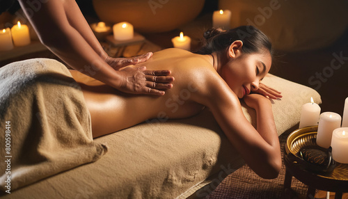 Massaggio orientale con olio, relax, benessere