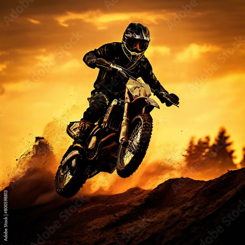 motocross rider jumping