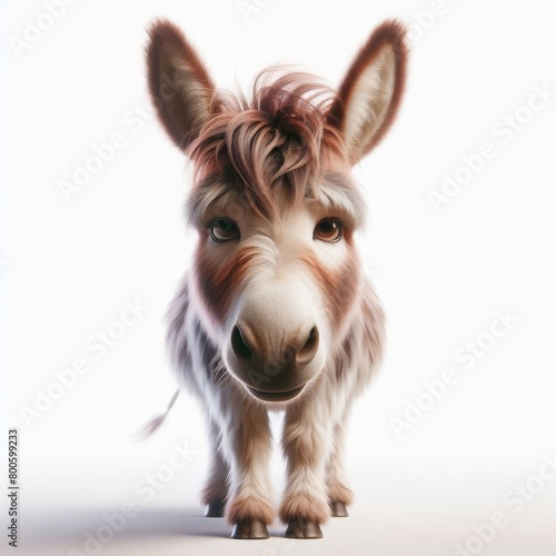 close up of a donkey on white © Садыг Сеид-заде