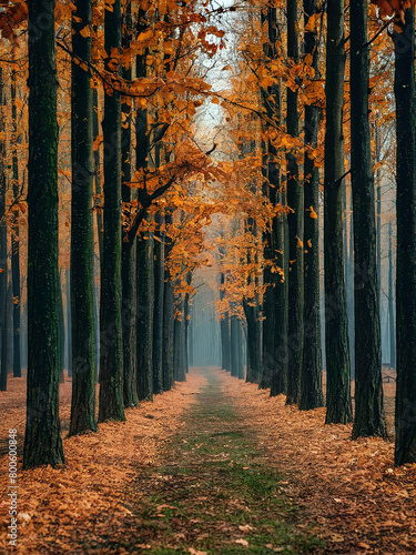 Floresta de Eucaliptos no outono photo