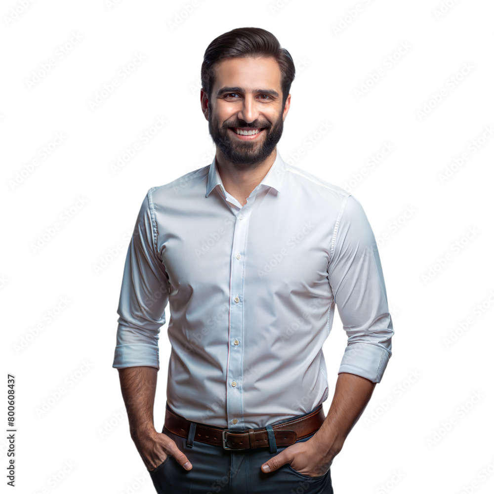 Man Standing With Hands in Pockets. Transparent background. Man Standing With Hands in Pockets. Transparent background.