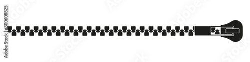 Zipper icon isolated on white background, vector illustration.
