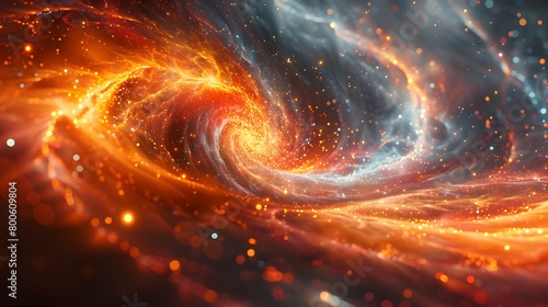 Dazzling Cosmic Vortex Radiant Celestial Phenomenon in Hypnotic Swirls of Light and Energy