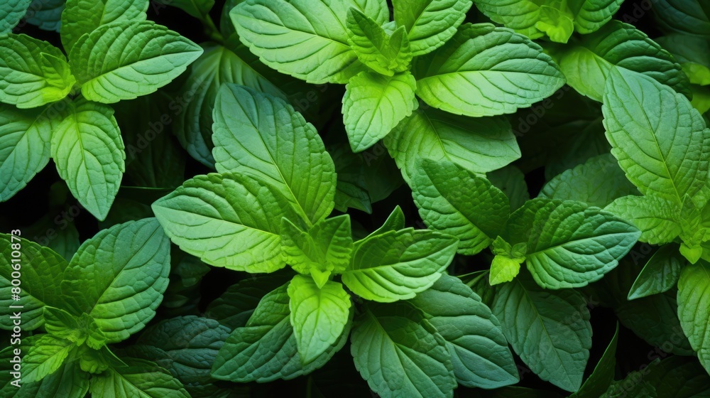 a picture Pastel green mint leaves of freshness and vitality a picture Pastel green mint leaves of freshness and vitality