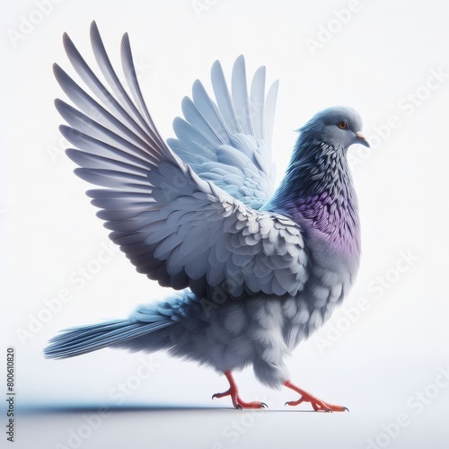 pigeon on white background