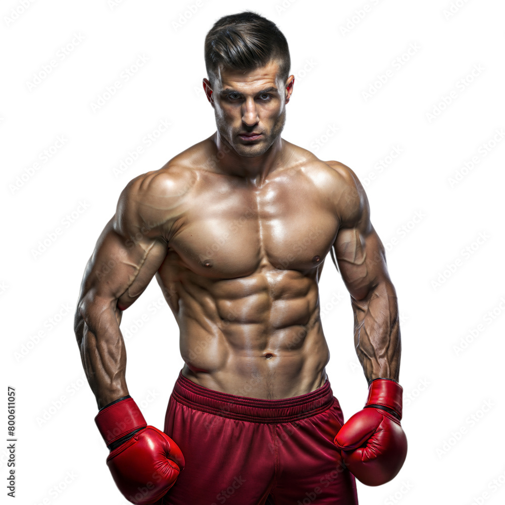 Man in Red Shorts and Boxing Gloves Man in Red Shorts and Boxing Gloves