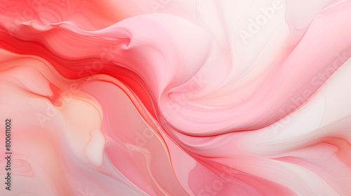 Vibrant Abstract Red and Pink Swirls on Smooth Background