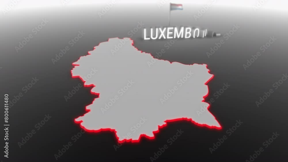 3d animated map of Luxembourg gets hit and fractured by the text “Inflation” 3d animated map of Luxembourg gets hit and fractured by the text “Inflation”