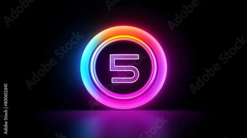 Witness the allure of special offers with a color neon gradient circle banner, adorned with a Mega Sale tag and advertising Discounts symbol, all captured in breathtaking HD resolution for maximum