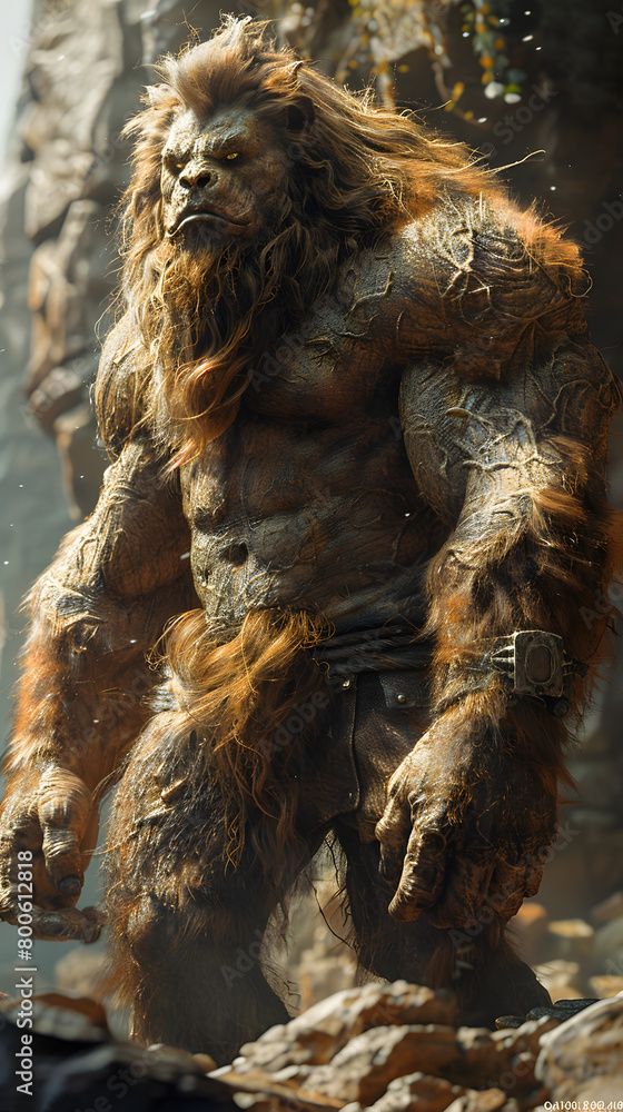 Powerful Magnon Creature in Hyper 3D Fantasy Setting Powerful Magnon Creature in Hyper 3D Fantasy Setting