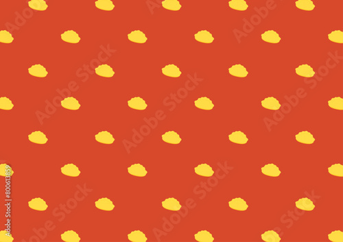 Dumplings food line icons vector pattern. Gyoza pattern wallpaper.